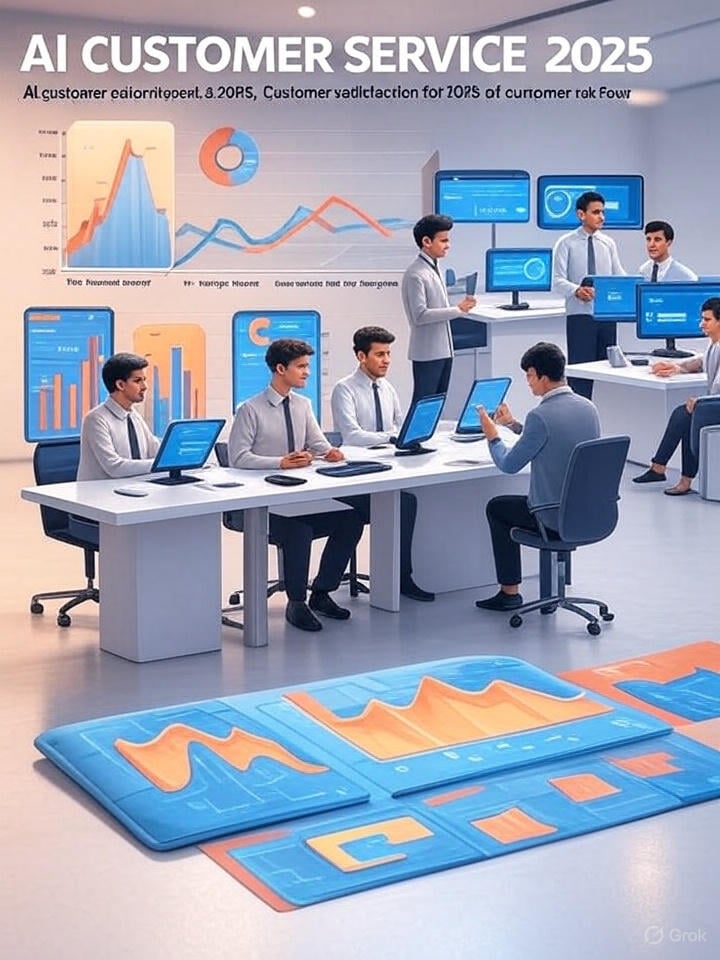 A futuristic office scene showcasing TMMA's AI-powered music marketing strategies in 2025, featuring professionals analyzing charts and graphs on advanced screens, with a focus on artist growth, Spotify promotion, and music promotion.
